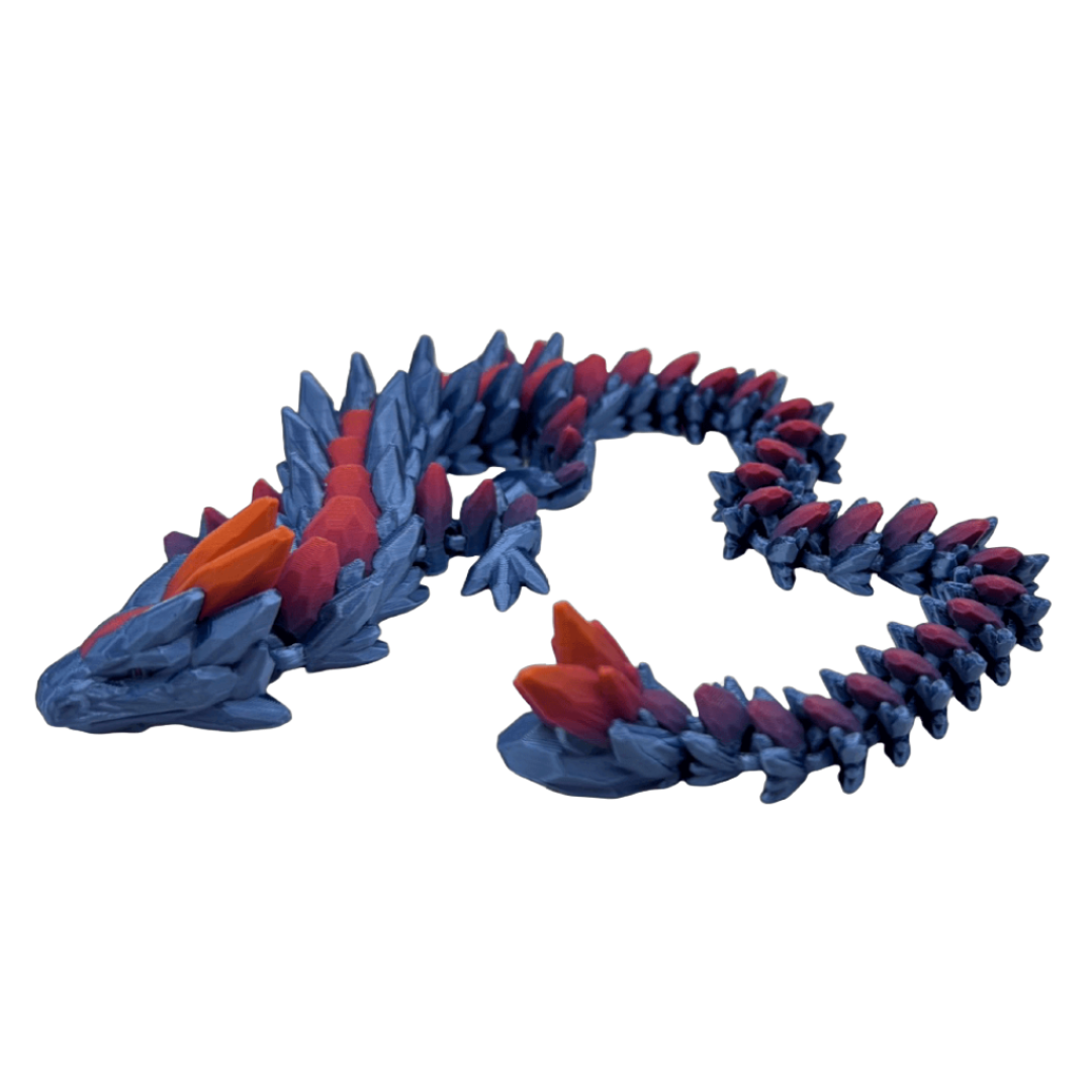 gemstone dragon decorated dragon cinderwing3d  articulated stress relief desk toy 3d printed