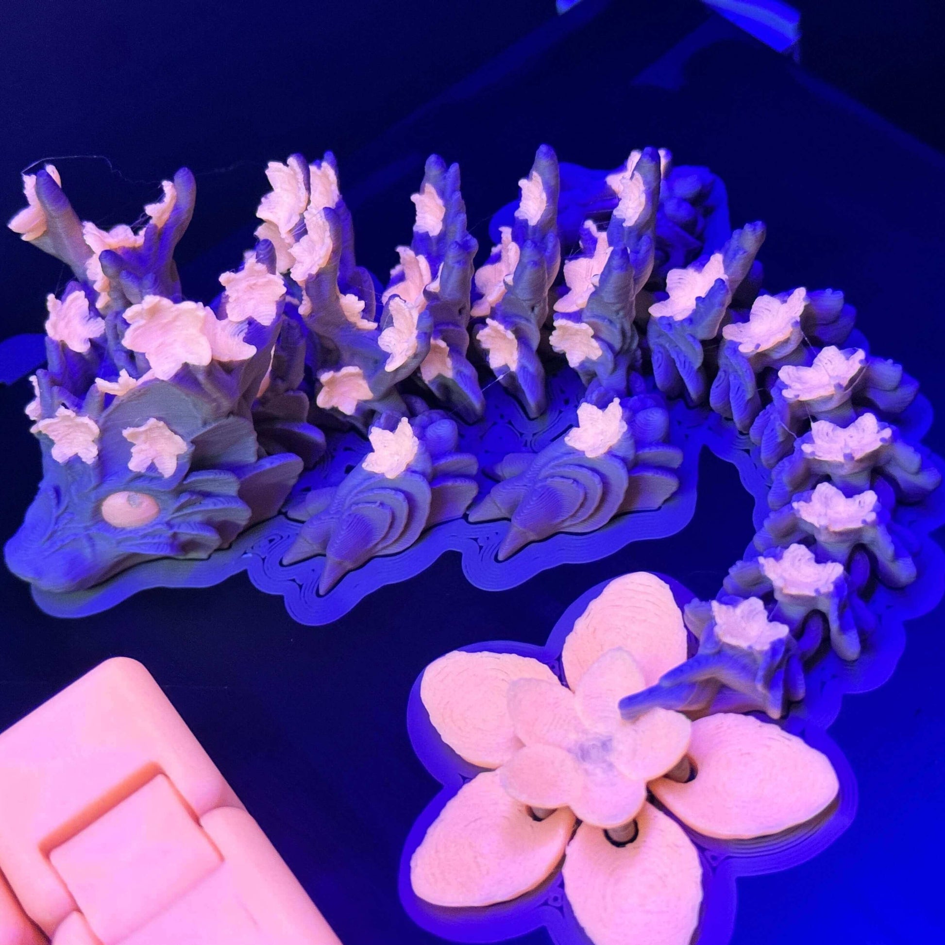 Baby Orchid Dragon Cinderwing Wood PLA Glow Dark 3D printed