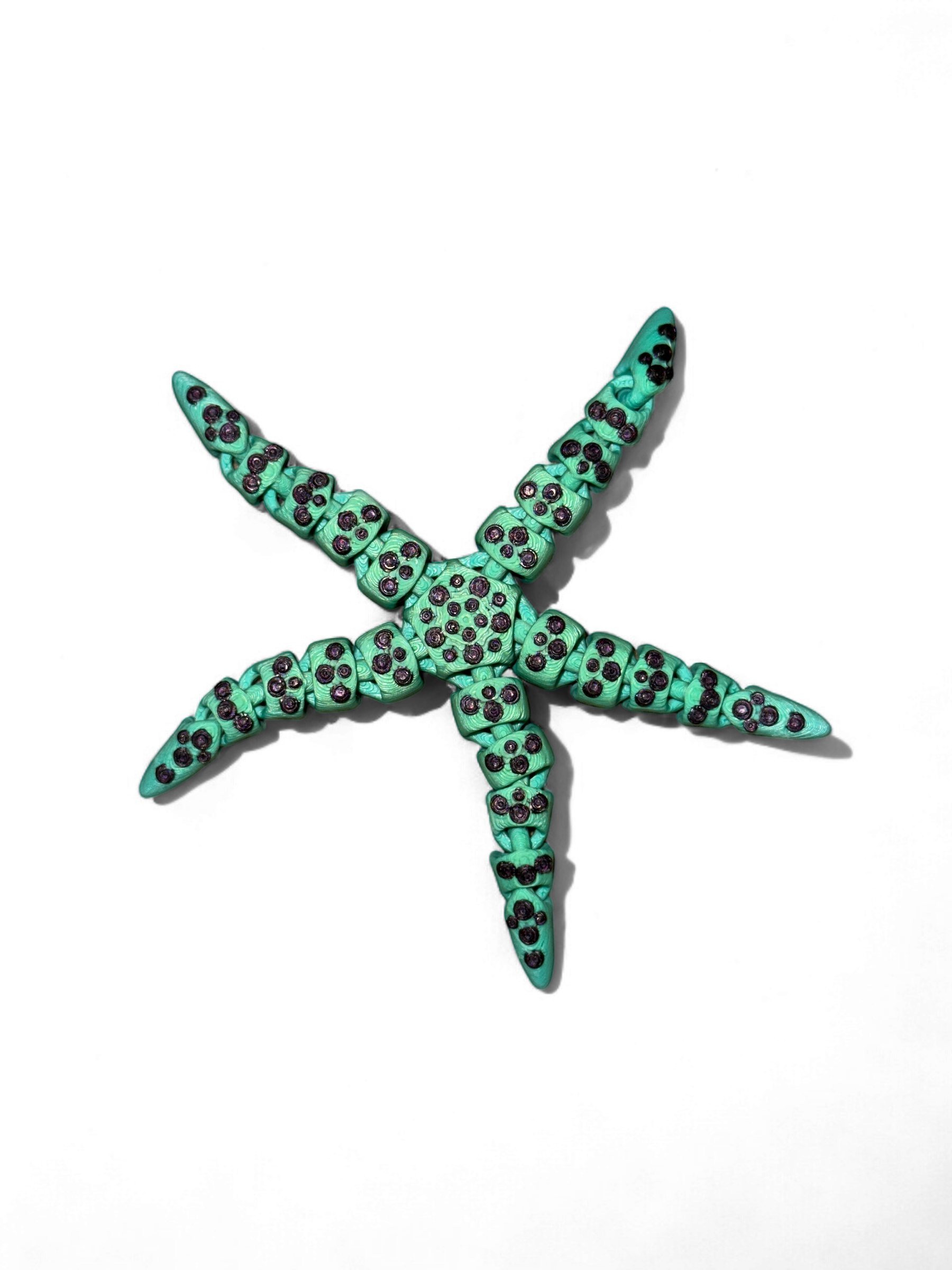 starfish fidget with nobs fidget toy articulated 3d-printed in ireland