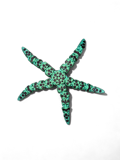 starfish fidget with nobs fidget toy articulated 3d-printed in ireland