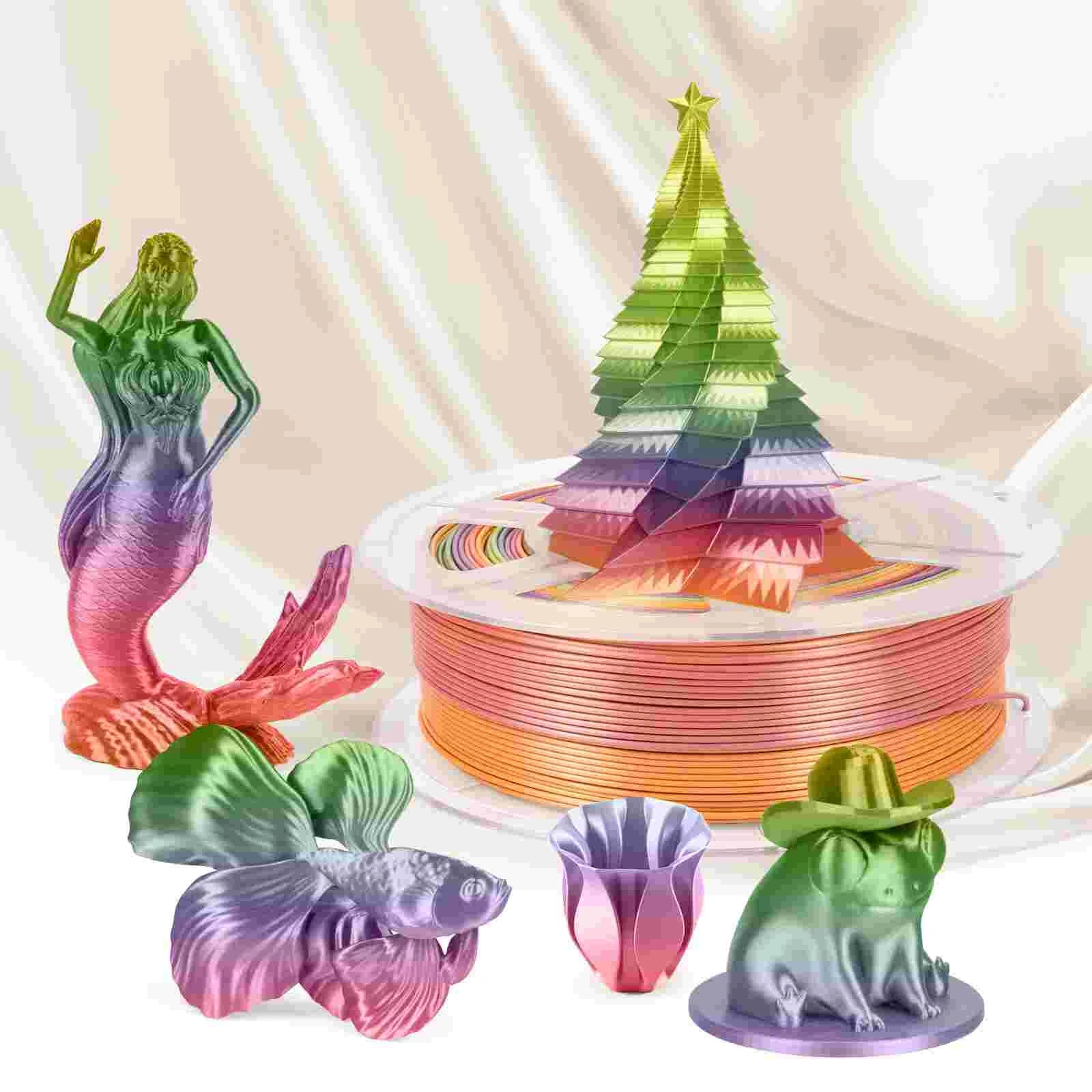 PLA Silk Rainbow 1 iSANMATE Filament PLASilkGradient 3D Marvels