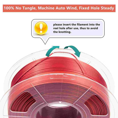 PLA Silk Red-Shiny Orange Gradient iSANMATE Filament PLASilk, PLASilkGradient 3D Marvels