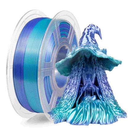 PLA Silk Shiny Blue-Blue Gradient iSANMATE Filament PLASilk, PLASilkGradient 3D Marvels