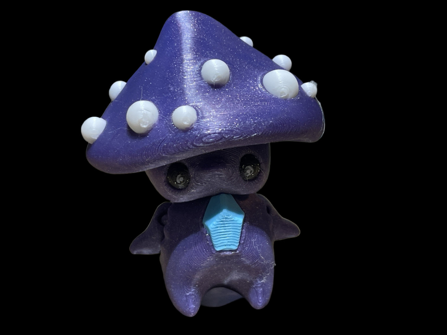 mushroom fungi head pixie  gem chest dots cute adorable collectible figurine fidget personalizable