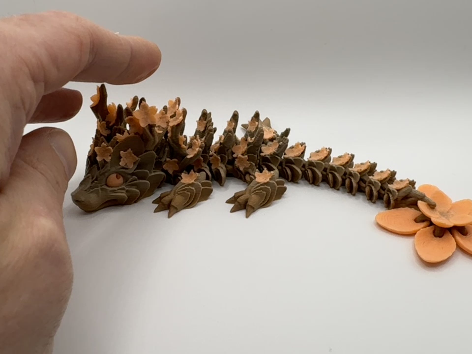 Baby Orchid Dragon Cinderwing Wood PLA Glow Dark 3D printed video