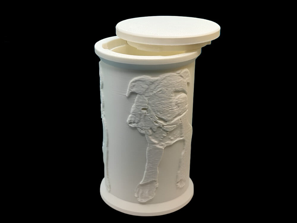 Personalised Lithophane Memorial Urn, for pets and people, 3D-printed to order, cute cat dog pictures, custom loved ones pictures lamp personalized 3d picture with lid cover save store ashes safely 