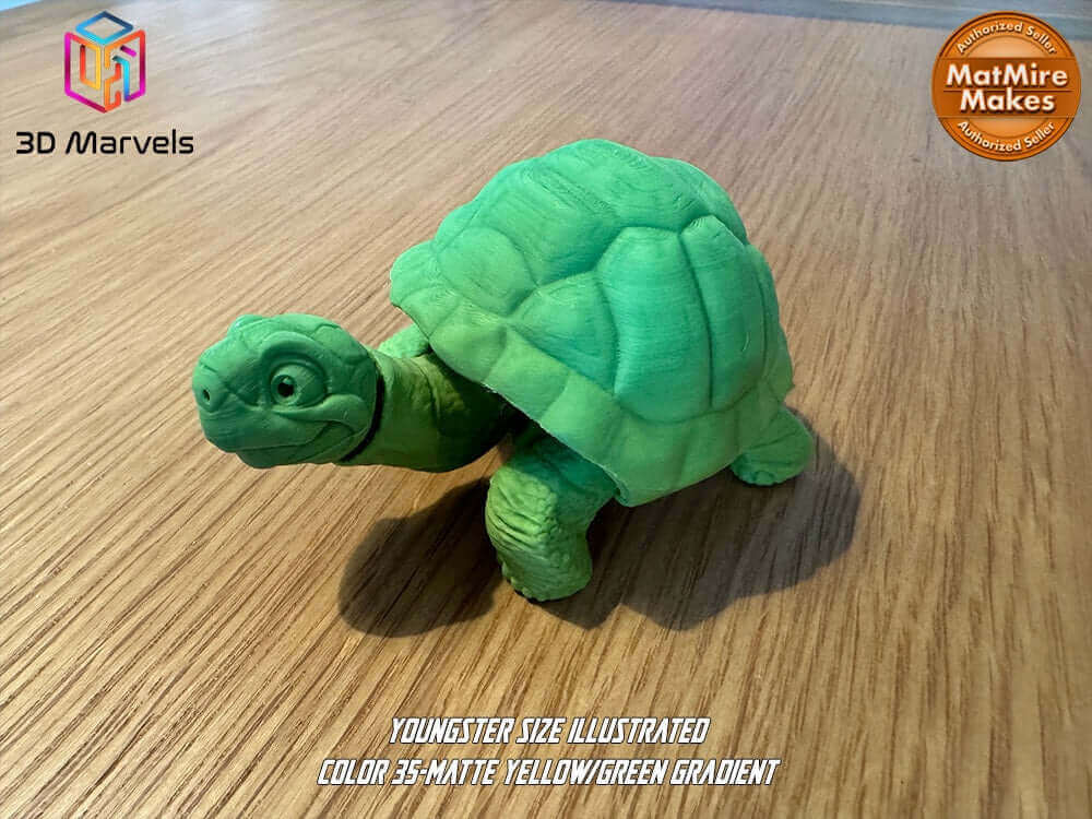 TurboTurtle 3D-Printed Articulated Toy: Innovative Seamless Design, Endless Play Eco-Friendly, Child-Safe Movable Limbs, desk fidget toy