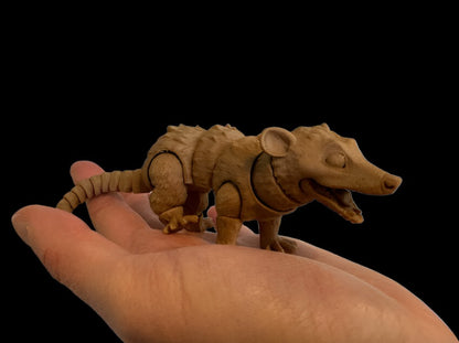 cute cool adorable opossum matmiremakes articulated fidget desk toy collectable figurine 3d printed high quality made in ireland europe